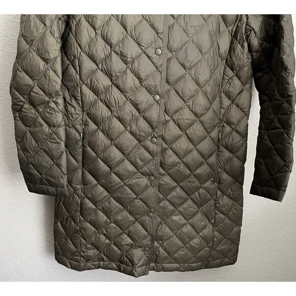 J.Jill Women's S Petite Long Lightweight Down Puffer Jacket - Picture 3 of 8